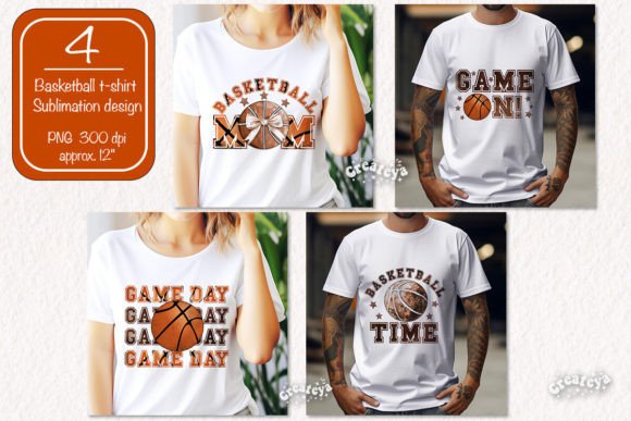Basketball Game Day Sublimation T-shirt: Graphics & T-Shirt Designs