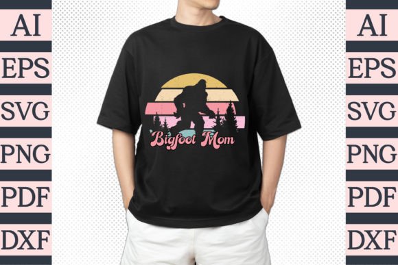 Bigfoot Mom Graphics for Unique T-Shirt Designs