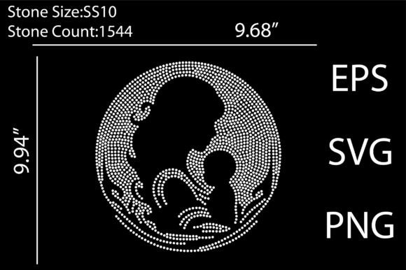 Mom Rhinestone Templates: Graphics for T-Shirt Designs
