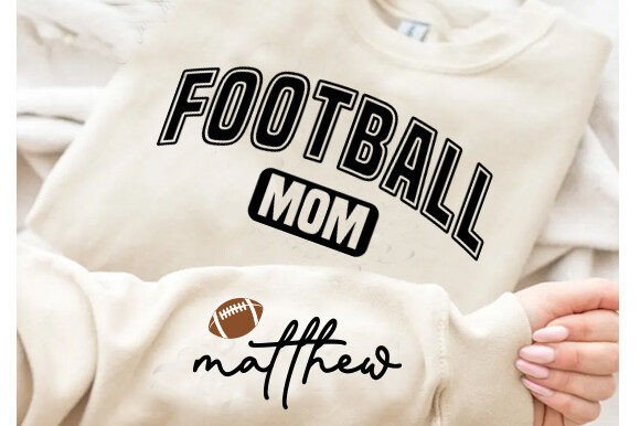 Personalized Football Mom Sweatshirt: Graphics for T-Shirt Designs